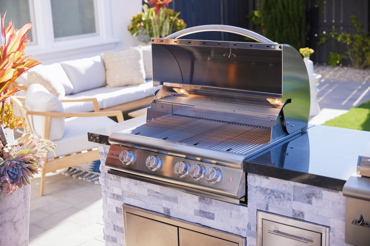 Blaze outdoor kitchen setup with modern design